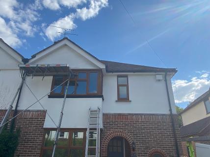 1970S HOUSE WITH NEW WHITE PVC FASCIA AND SOFFIT